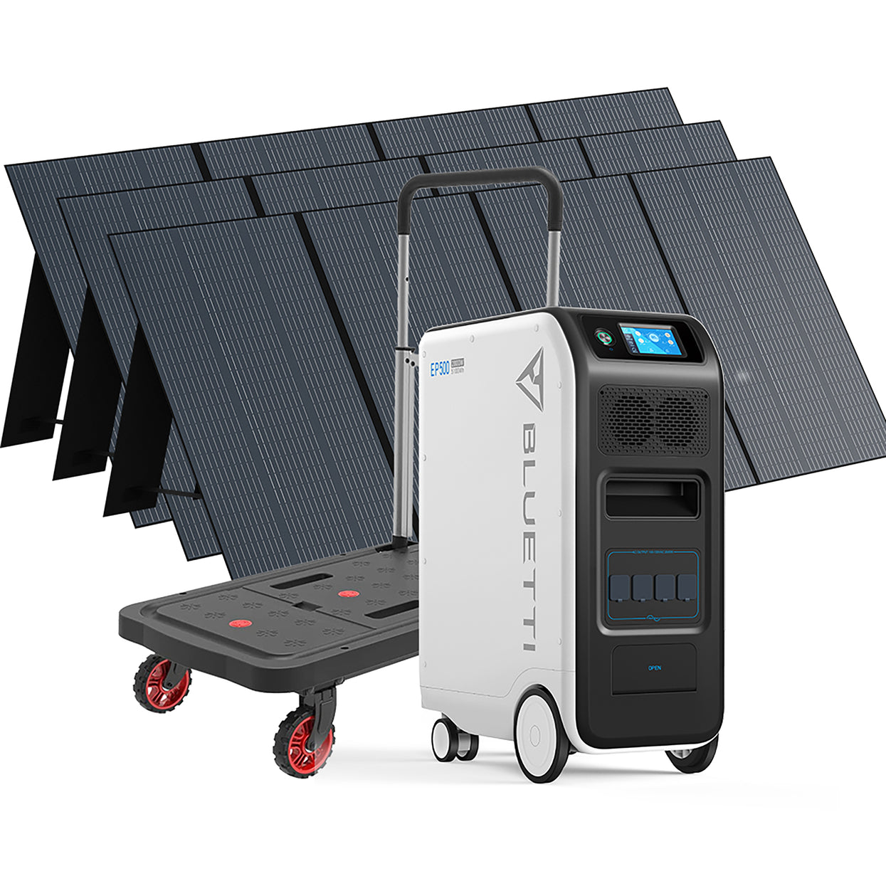 BLUETTI EP500 + 3*PV380 | Solar Generator Kit+Trolley