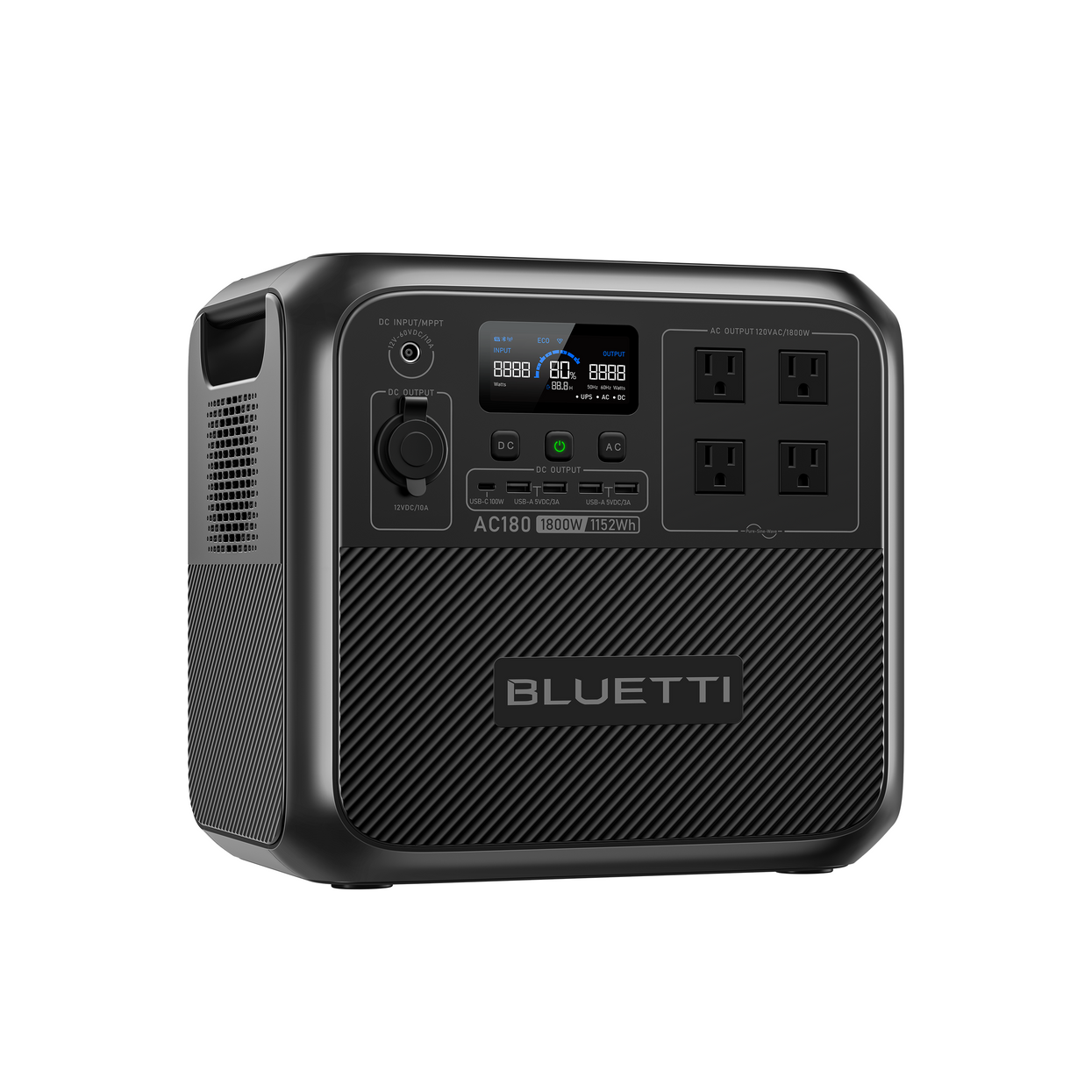BLUETTI AC180/P Solar Portable Power Station | 1,800W 1,152/1440Wh