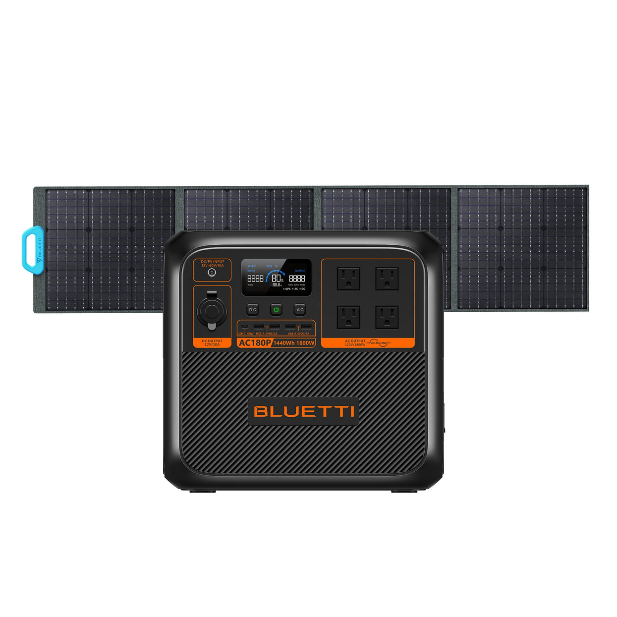 BLUETTI AC180/P Solar Portable Power Station | 1,800W 1,152/1440Wh