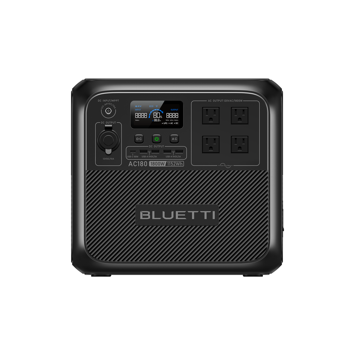 BLUETTI AC180/P Solar Portable Power Station | 1,800W 1,152/1440Wh