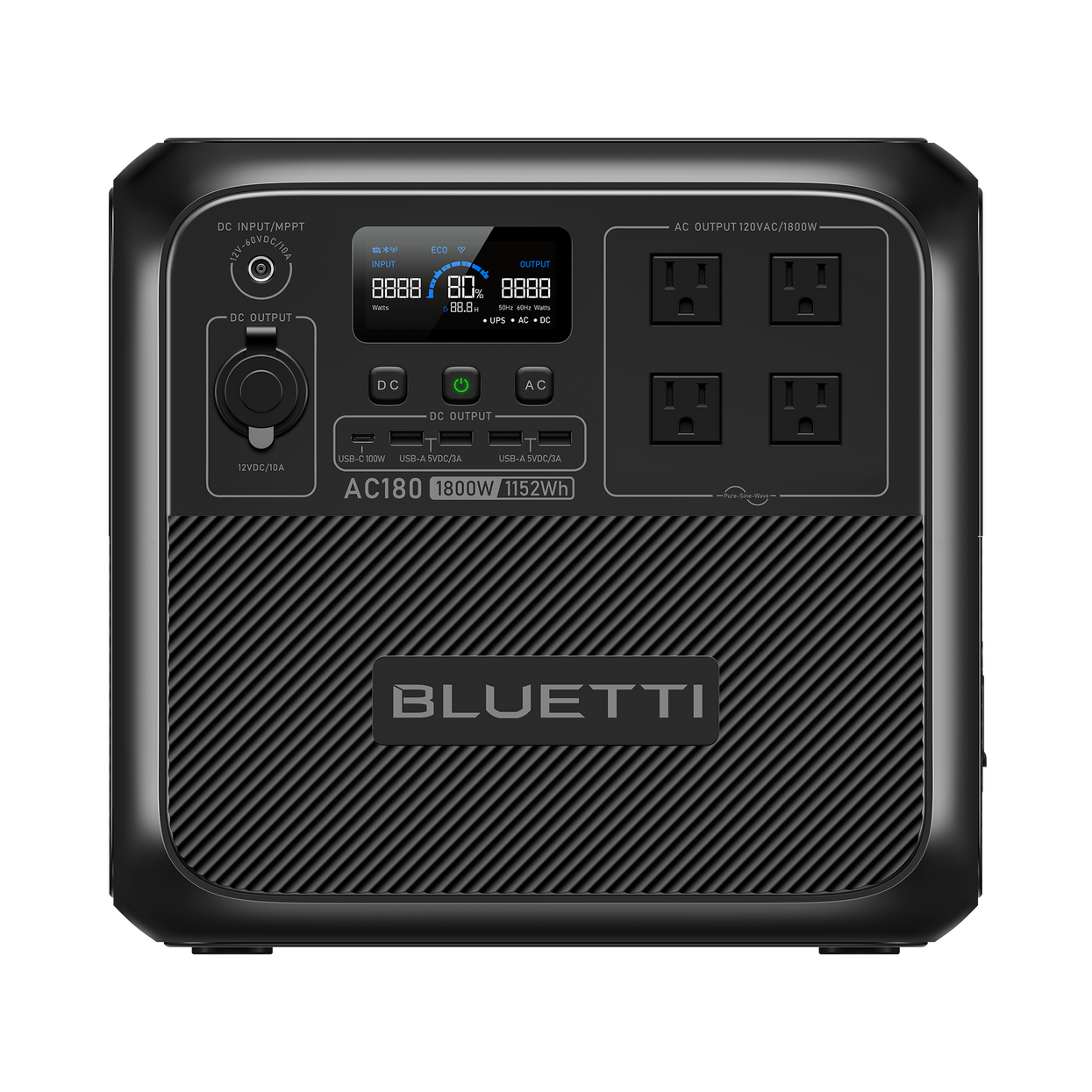 BLUETTI AC180/P Solar Portable Power Station | 1,800W 1,152/1440Wh