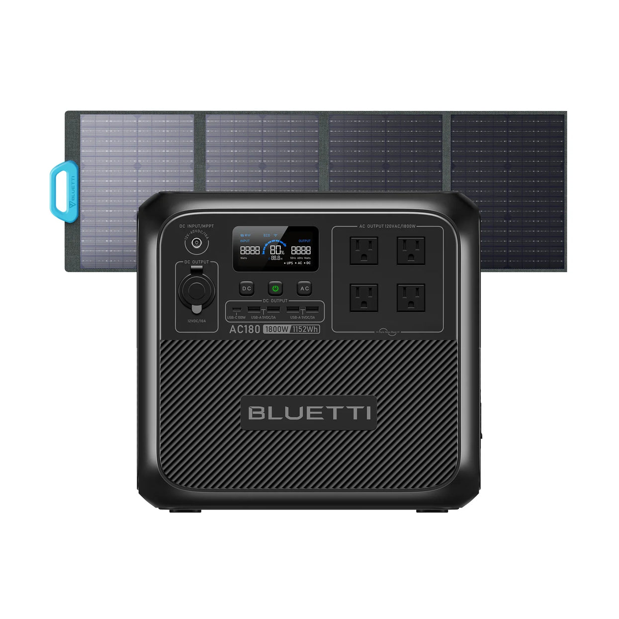 BLUETTI AC180/P Solar Portable Power Station | 1,800W 1,152/1440Wh