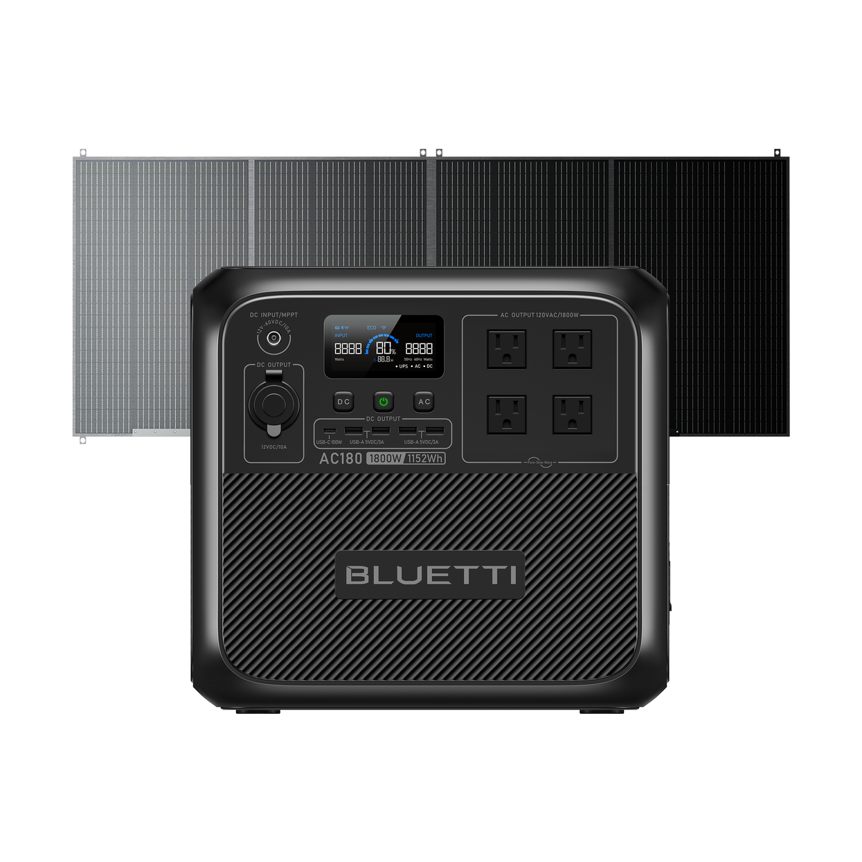 BLUETTI AC180/P Solar Portable Power Station | 1,800W 1,152/1440Wh