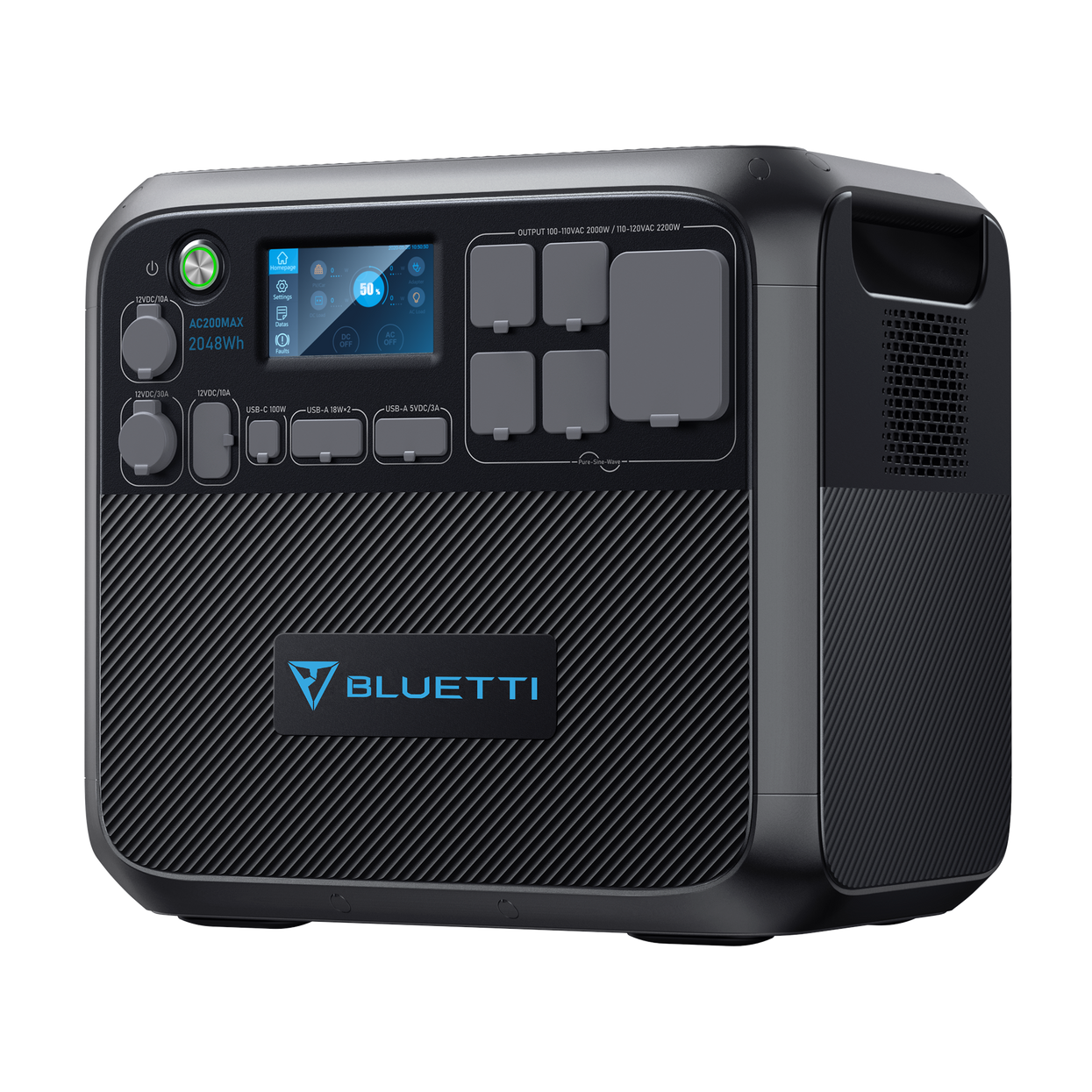 BLUETTI Solar Generator AC200MAX with 420W Solar Panel Included, 2048Wh Portable Power Station w/ 4 2200W AC Outlets, LiFePO4 Battery Pack, Expandable to 8192Wh for Home Backup, Road Trip, Off Grid