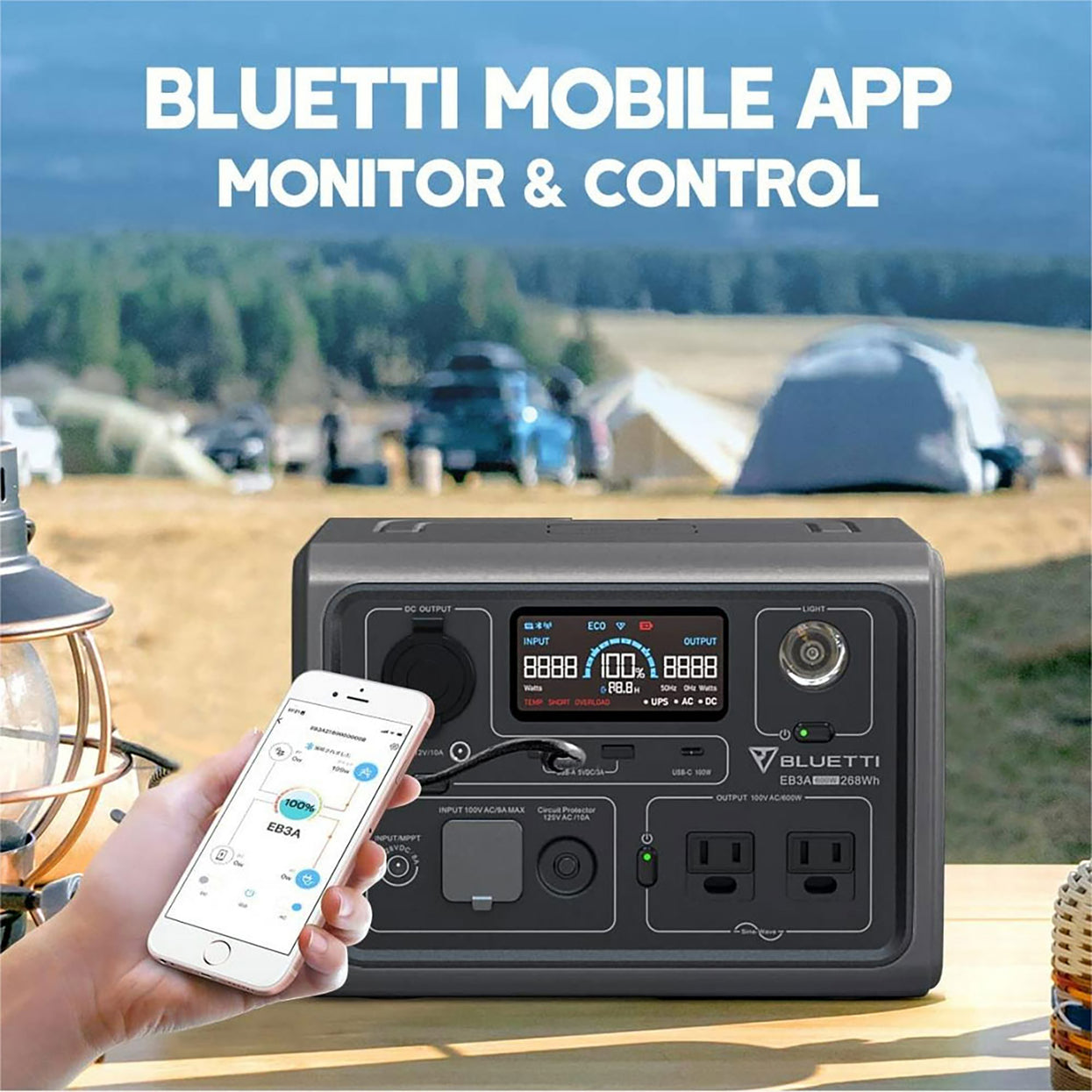 BLUETTI EB3A Portable Power Station | 600W 268Wh +CBAG