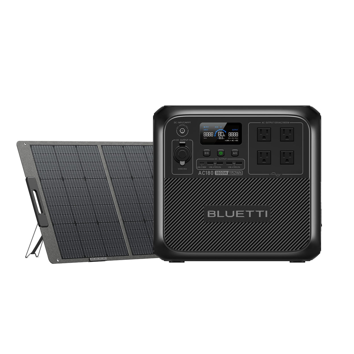 BLUETTI AC180/P Solar Portable Power Station | 1,800W 1,152/1440Wh
