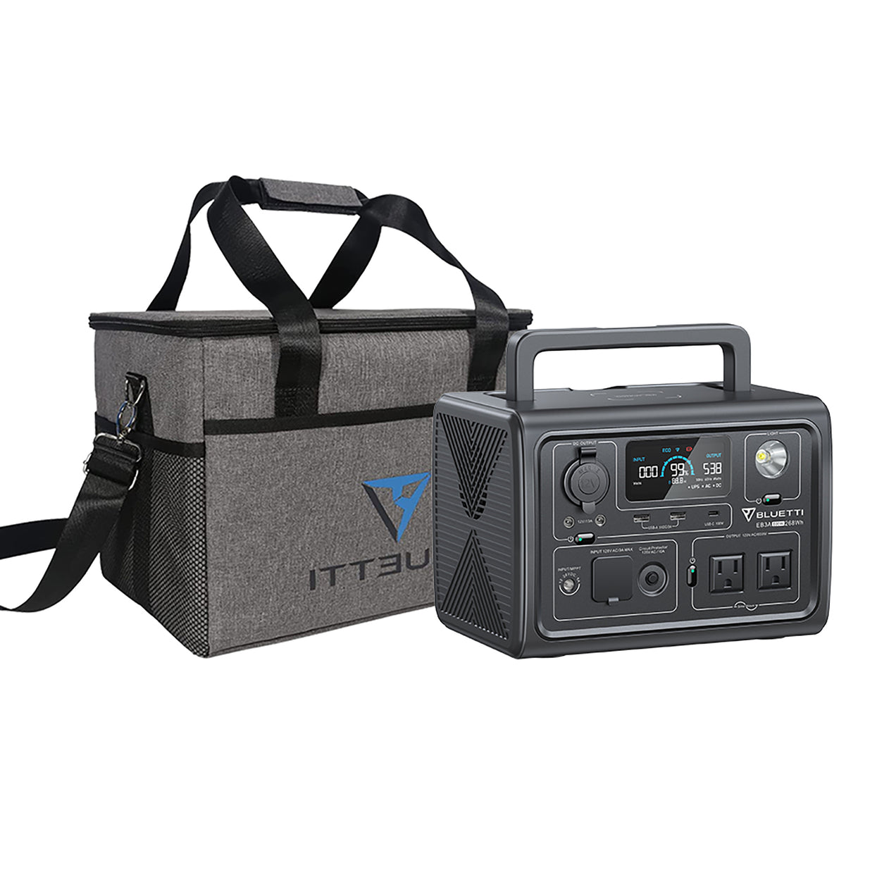 BLUETTI EB3A Portable Power Station | 600W 268Wh +CBAG
